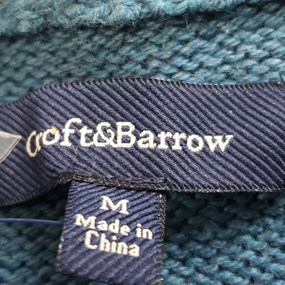 Croft & Barrow Men's Blue Crewneck Long Sleeve Sweater Medium NWT - Picture 4 of 8